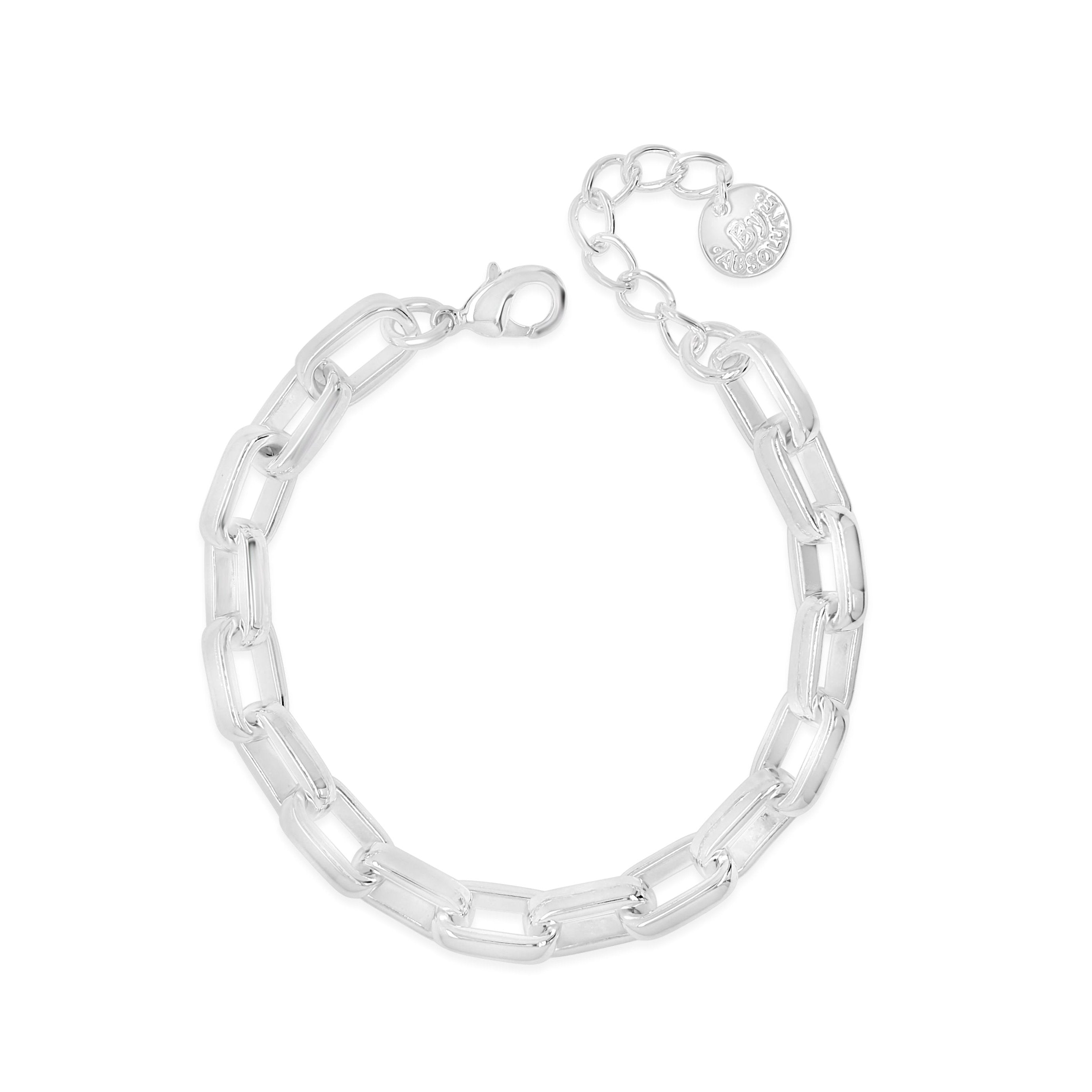 silver chinky Paperclip Chain Bracelet